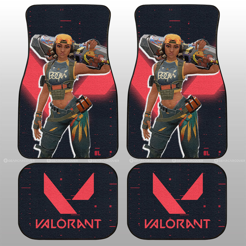 Raze Car Floor Mats Custom Valorant Agent - Gearcarcover - 1