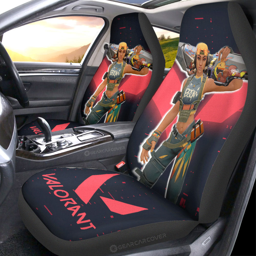 Raze Car Seat Covers Custom Valorant Agent - Gearcarcover - 3