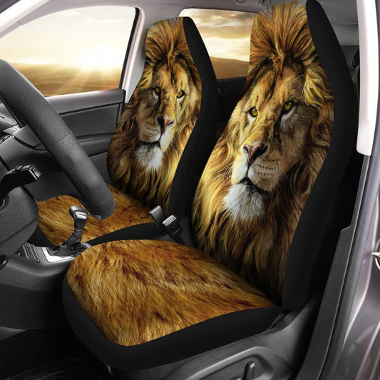 Real Cool Lion Car Seat Covers Custom Gift Idea For Dad - Gearcarcover - 1