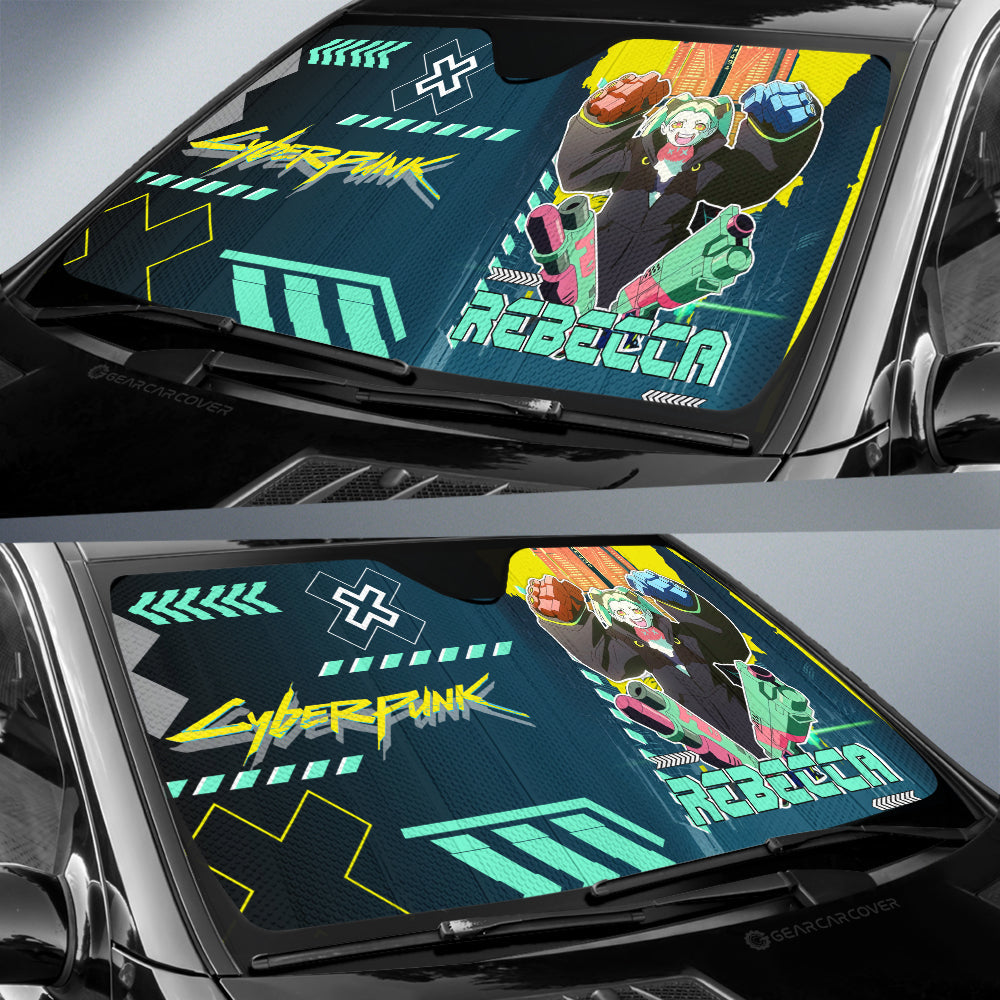 Rebecca Car Sunshade Custom Cyberpunk Anime - Gearcarcover - 2