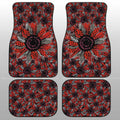 Red and Black Glitter Polka Dot Sunflower Car Floor Mats Custom - Gearcarcover - 1