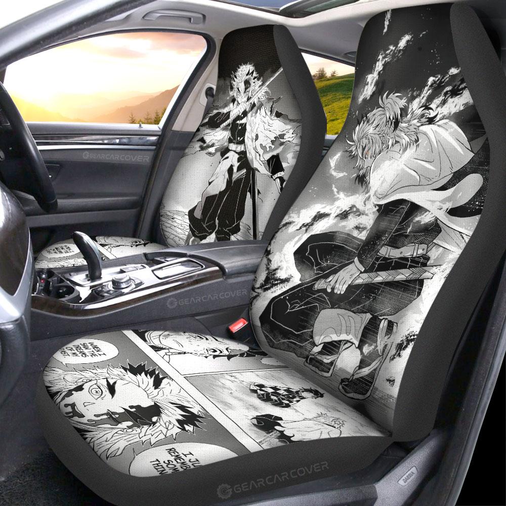 Rengoku Car Seat Covers Custom Kimetsu No Yaiba Manga Car Accessories - Gearcarcover - 2