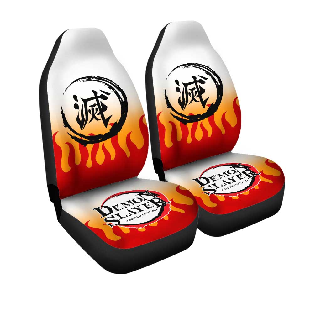 Rengoku Uniform Car Seat Covers Custom Demon Slayer Anime Car Accessories - Gearcarcover - 3