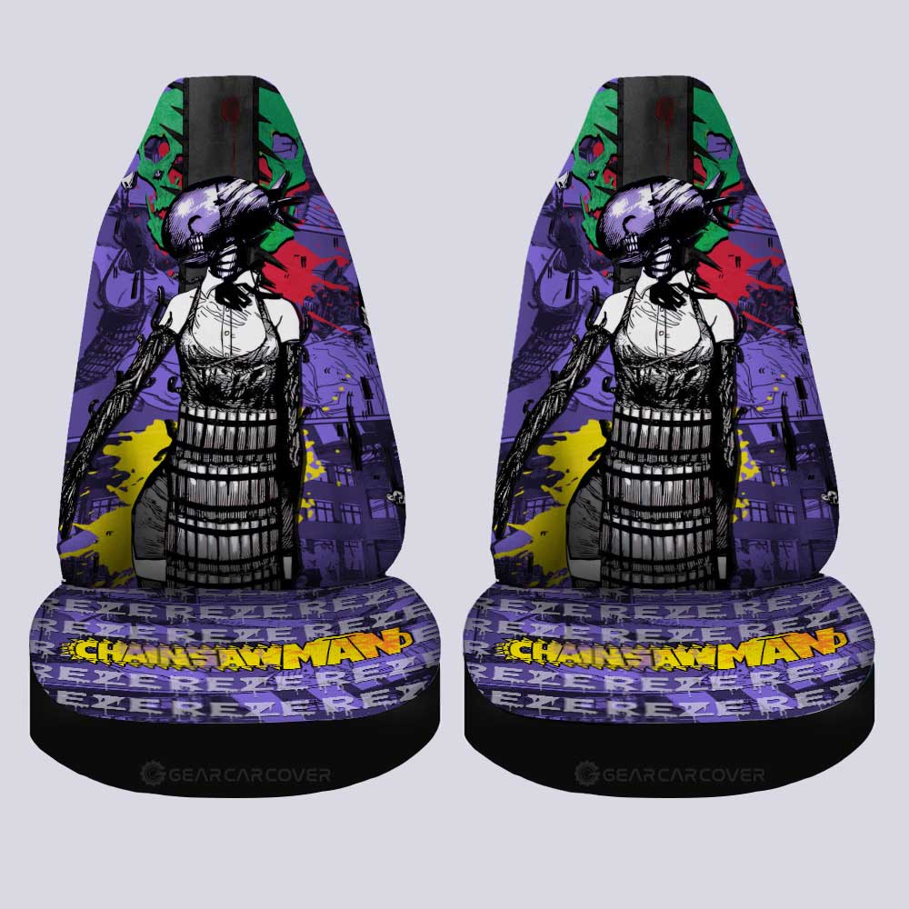 Reze Car Seat Covers Custom Chainsaw Man Anime Car Accessories - Gearcarcover - 2