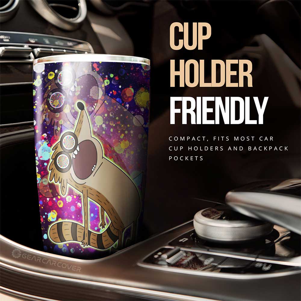 Rigby Tumbler Cup Custom Regular Show Cartoon - Gearcarcover - 2