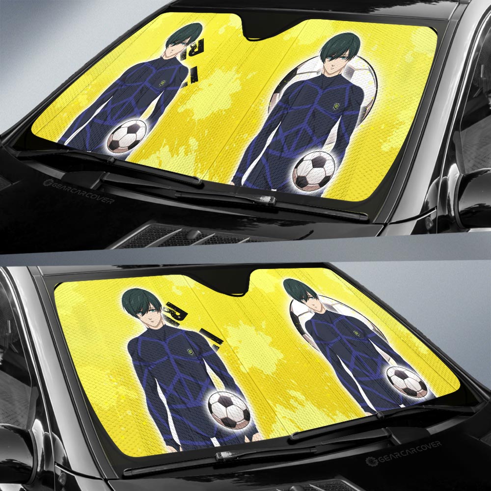Rin Itoshi Car Sunshade Custom Blue Lock Anime - Gearcarcover - 2