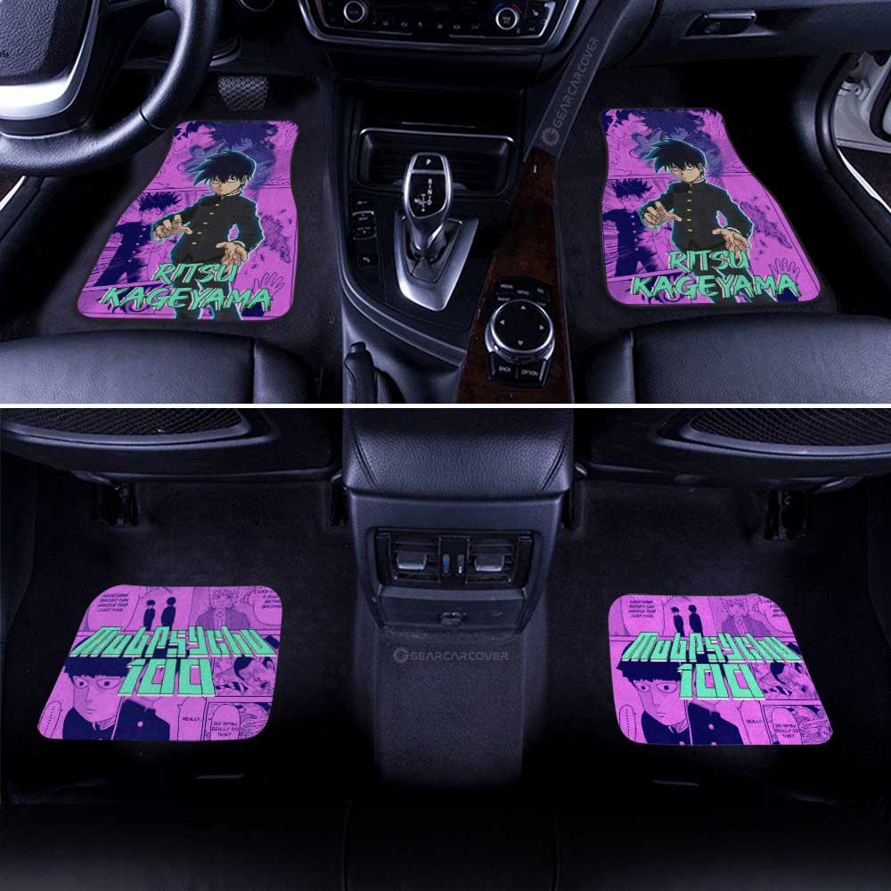 Ritsu Kageyama Car Floor Mats Custom Mob Pyscho 100 Anime Mix Manga - Gearcarcover - 2