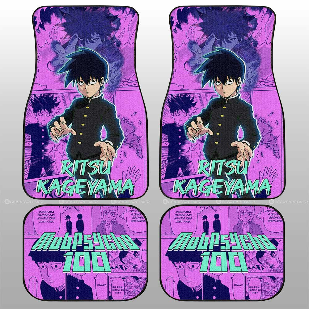 Ritsu Kageyama Car Floor Mats Custom Mob Pyscho 100 Anime Mix Manga - Gearcarcover - 1
