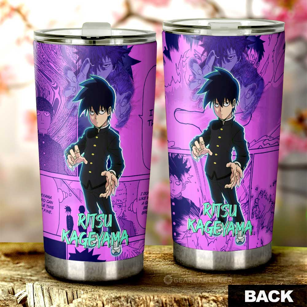 Ritsu Kageyama Tumbler Cup Custom Mob Pyscho 100 Anime Mix Manga - Gearcarcover - 3