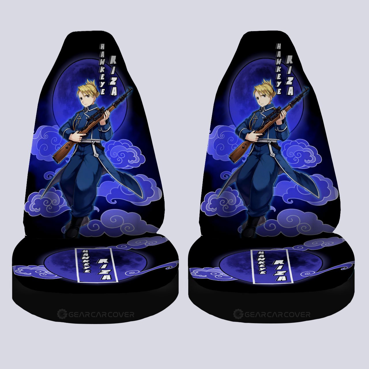 Riza Hawkeye Car Seat Covers Custom Fullmetal Alchemist Anime Car Interior Accessories - Gearcarcover - 4