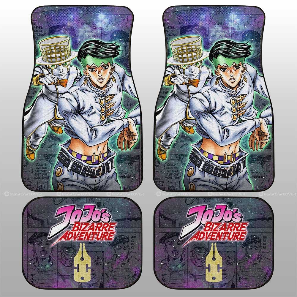 Rohan Kishibe Car Floor Mats Custom Galaxy Manga JJBA Anime - Gearcarcover - 2