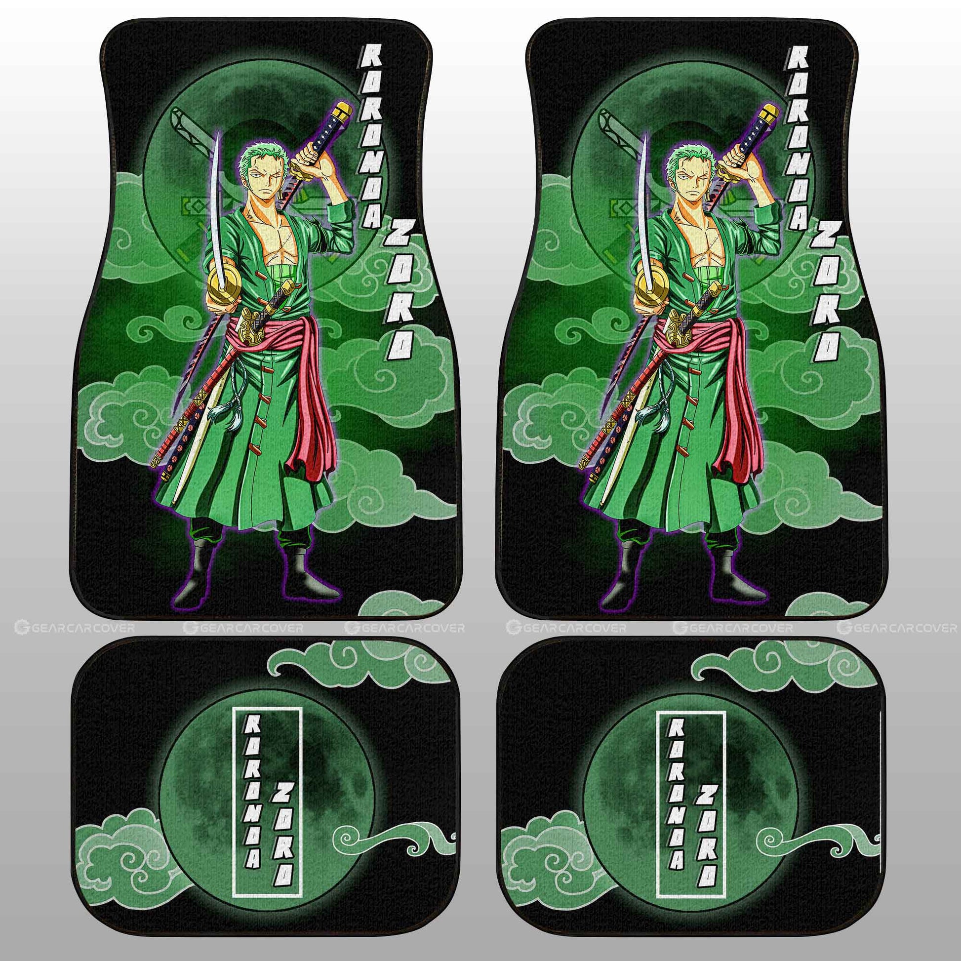 Roronoa Zoro Car Floor Mats Custom Anime One Piece Car Accessories For Anime Fans - Gearcarcover - 2