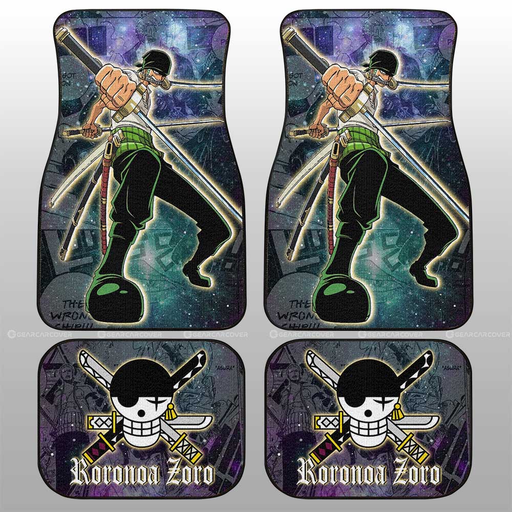 Roronoa Zoro Car Floor Mats Custom Galaxy Style One Piece Anime Car Accessories - Gearcarcover - 2
