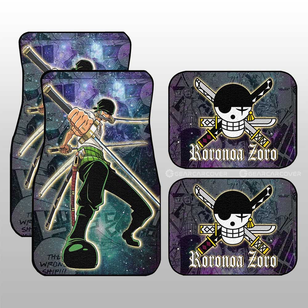 Roronoa Zoro Car Floor Mats Custom Galaxy Style One Piece Anime Car Accessories - Gearcarcover - 1
