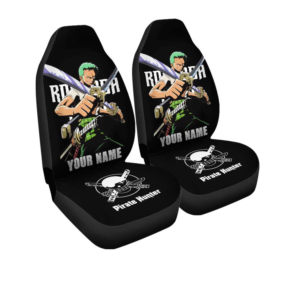 Roronoa Zoro Car Seat Covers Custom Name One Piece Anime Car Accessories - Gearcarcover - 3