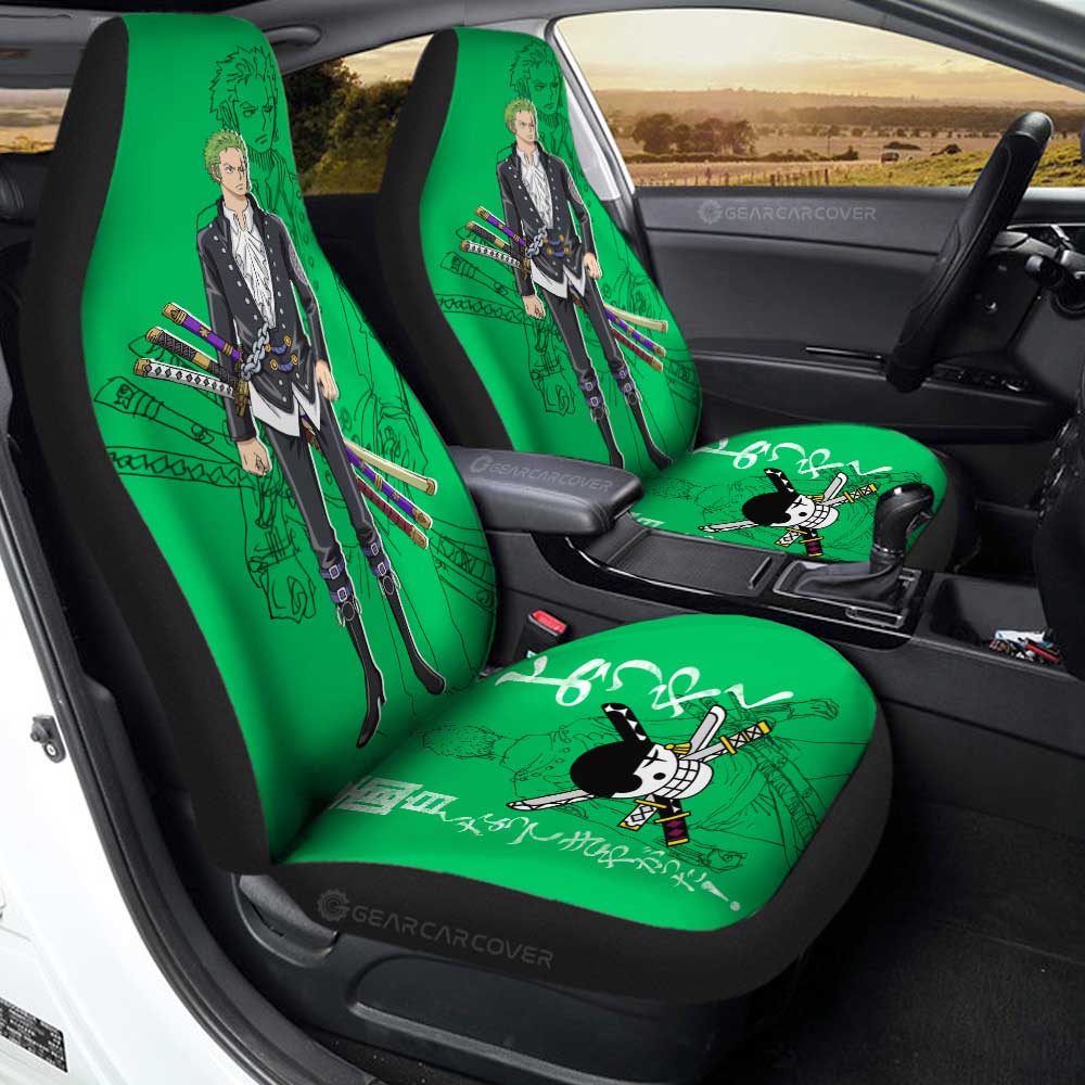 Roronoa Zoro Film Red Car Seat Covers Custom One Piece Anime Car Accessories - Gearcarcover - 2