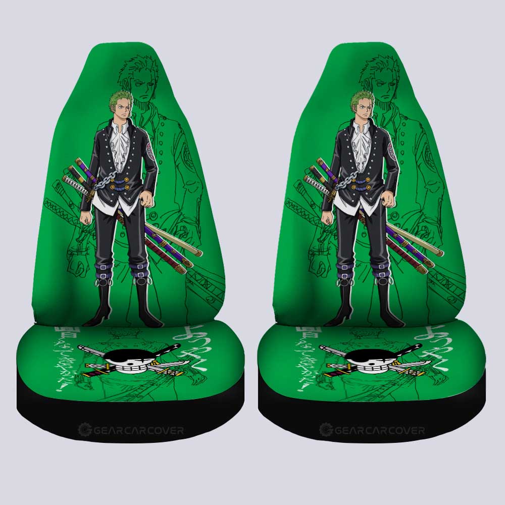 Roronoa Zoro Film Red Car Seat Covers Custom One Piece Anime Car Accessories - Gearcarcover - 4