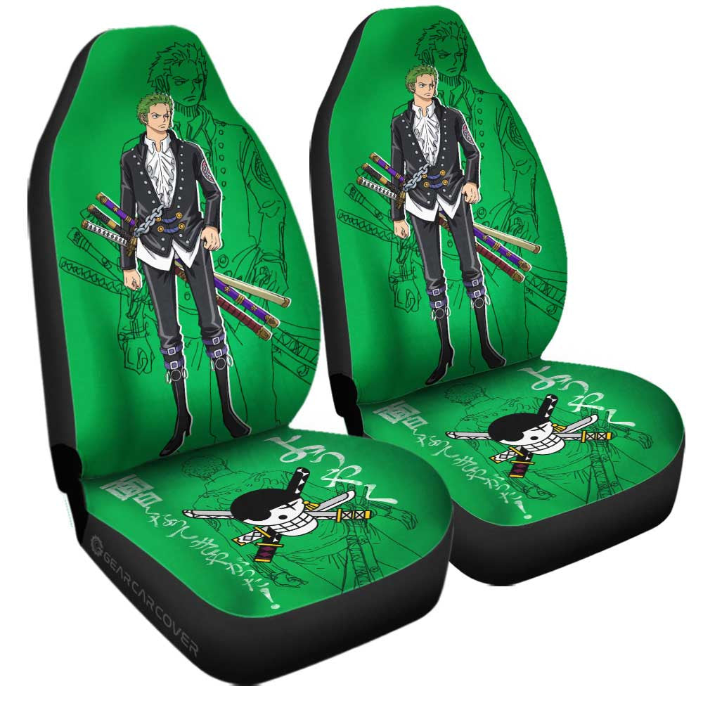 Roronoa Zoro Film Red Car Seat Covers Custom One Piece Anime Car Accessories - Gearcarcover - 1