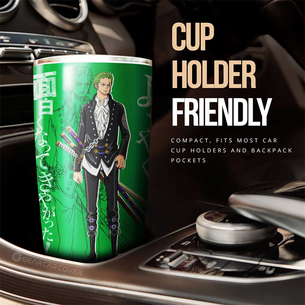 Roronoa Zoro Film Red Tumbler Cup Custom One Piece Anime Car Interior Accessories - Gearcarcover - 2