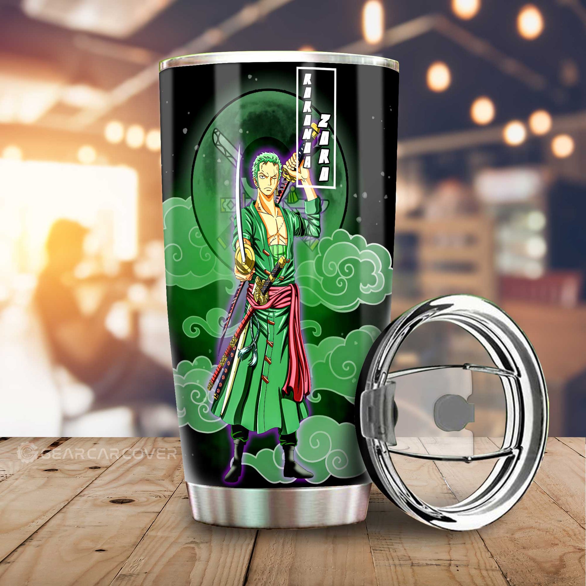 Roronoa Zoro Tumbler Cup Custom Anime One Piece Car Accessories For Anime Fans - Gearcarcover - 1