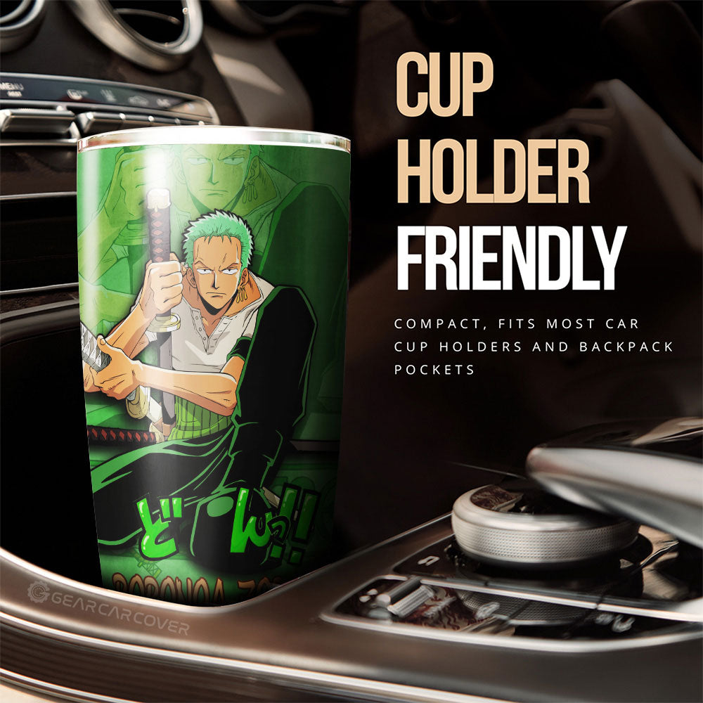 Roronoa Zoro Tumbler Cup Custom One Piece Anime Car Accessories - Gearcarcover - 2