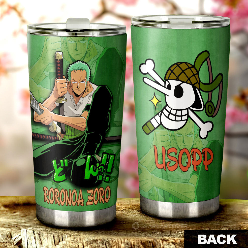 Roronoa Zoro Tumbler Cup Custom One Piece Anime Car Accessories - Gearcarcover - 3