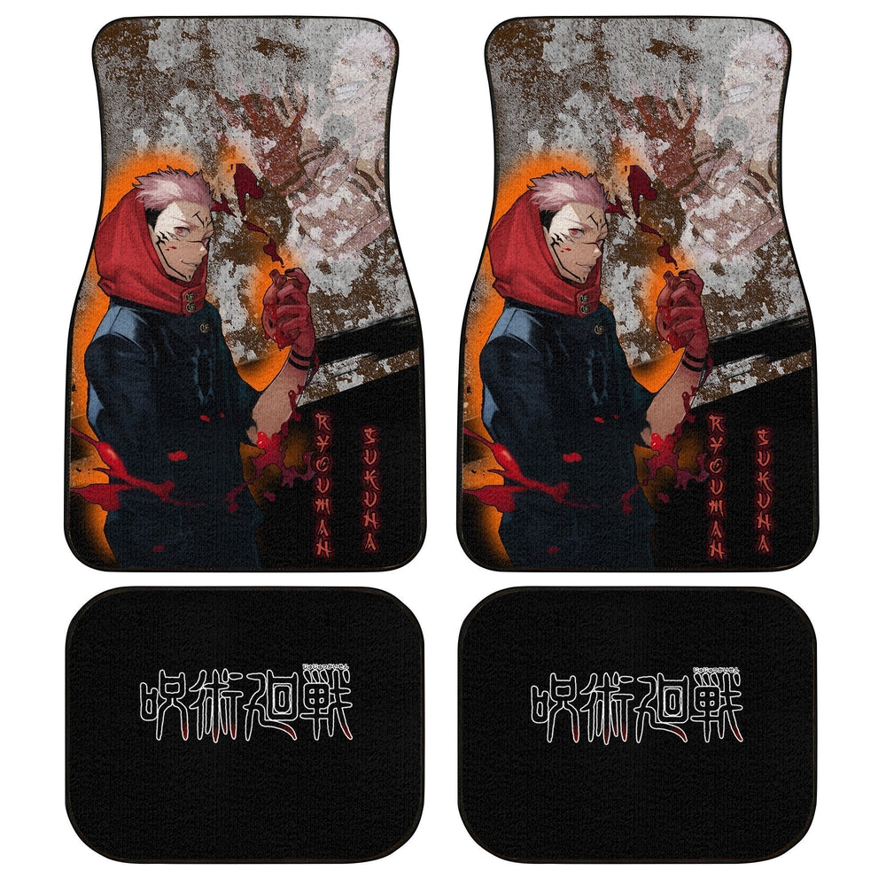 Ryomen Sukuna Car Floor Mats Custom Anime Jujutsu Kaisen Car Interior Accessories - Gearcarcover - 1