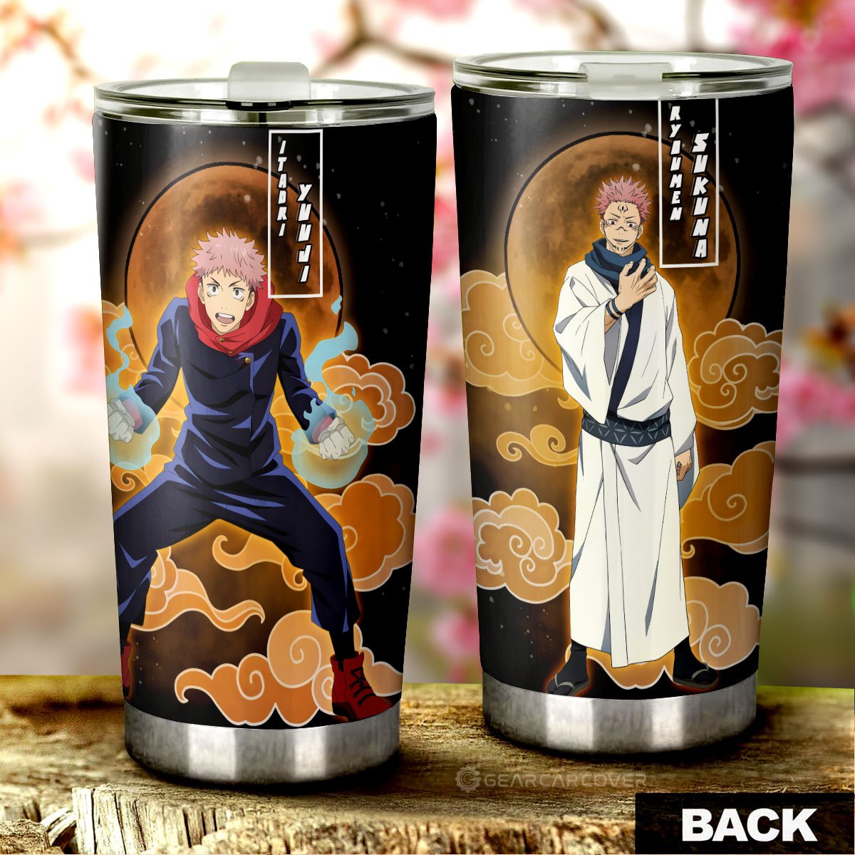 Ryoumen Sukuna And Yuuji Itadori Tumbler Cup Custom Jujutsu Kaisen Anime Car Interior Accessories - Gearcarcover - 1
