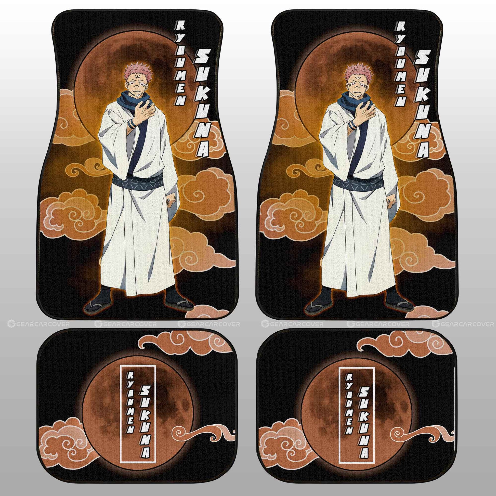 Ryoumen Sukuna Car Floor Mats Custom Jujutsu Kaisen Anime Car Interior Accessories - Gearcarcover - 2