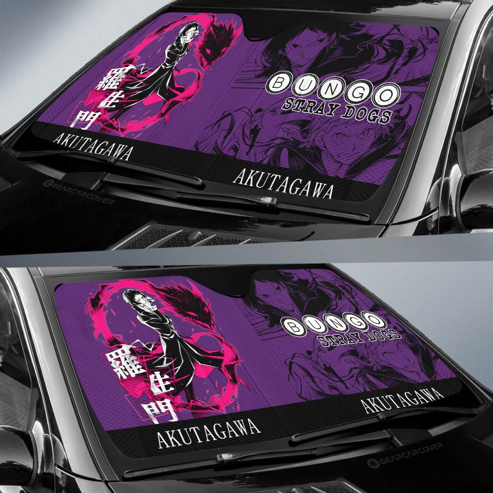 Ryuunosuke Akutagawa Car Sunshade Custom Bungou Stray Dogs Anime Car Interior Accessories - Gearcarcover - 3
