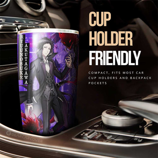 Ryuunosuke Akutagawa Tumbler Cup Custom Bungou Stray Dogs Anime Car Interior Accessories - Gearcarcover - 2