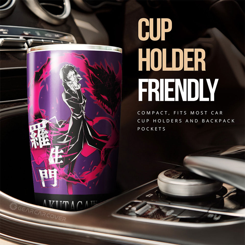 Ryuunosuke Akutagawa Tumbler Cup Custom Bungou Stray Dogs Anime Car Interior Accessories - Gearcarcover - 2