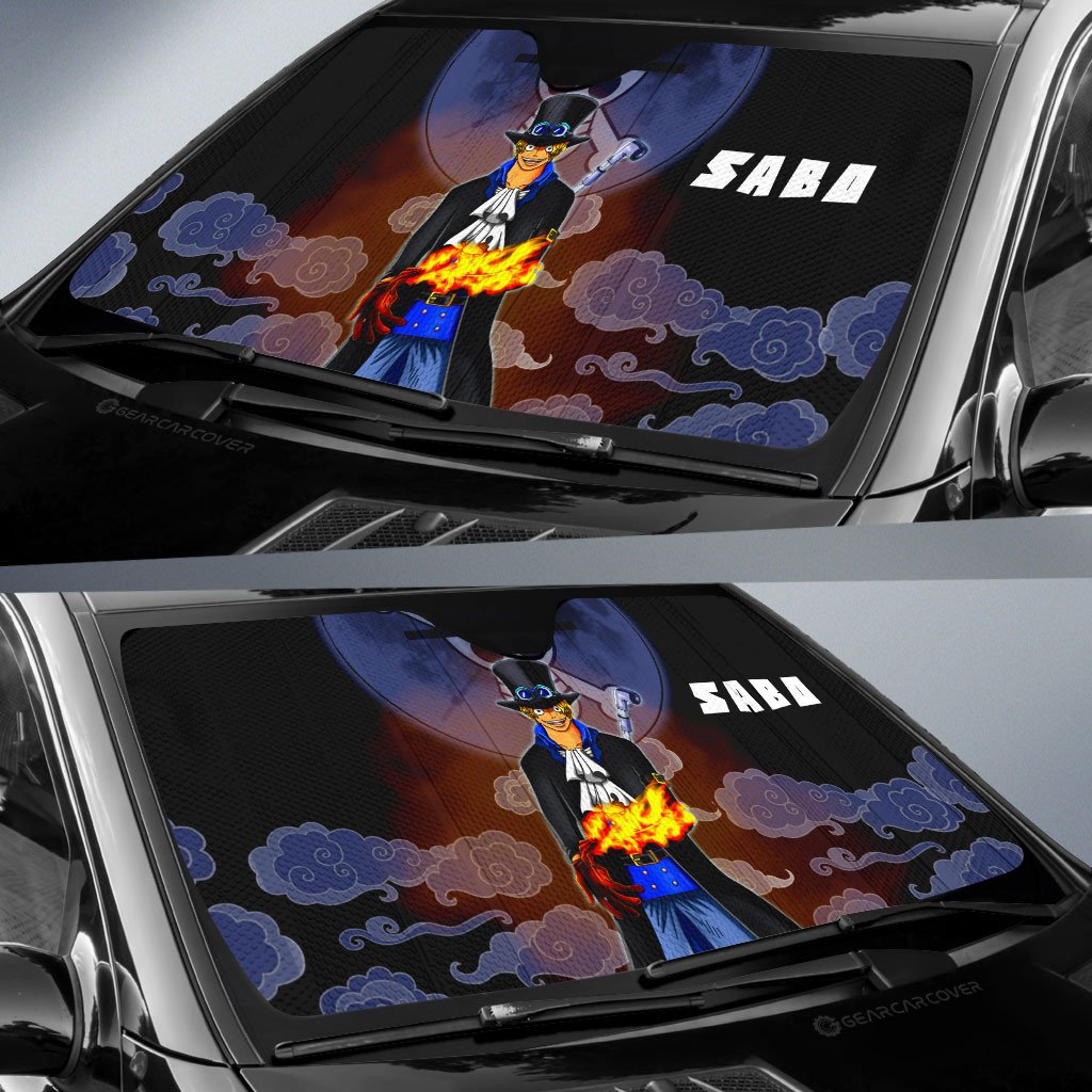 Sabo Car Sunshade Custom For One Piece Anime Fans - Gearcarcover - 2