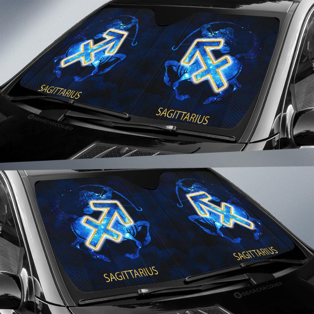Sagittarius Car Sunshade Custom Zodiac Car Interior Accessories - Gearcarcover - 3