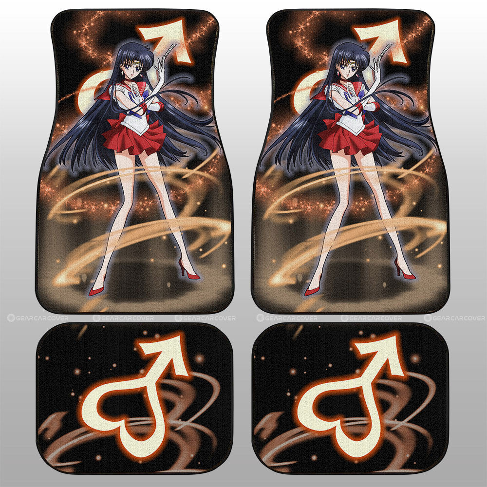 Sailor Mars Car Floor Mats Custom Sailor Moon Anime Car Accessories - Gearcarcover - 1