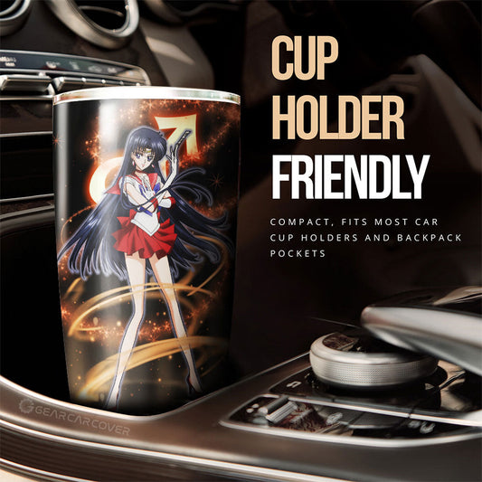 Sailor Mars Tumbler Cup Custom Sailor Moon Anime Car Interior Accessories - Gearcarcover - 2