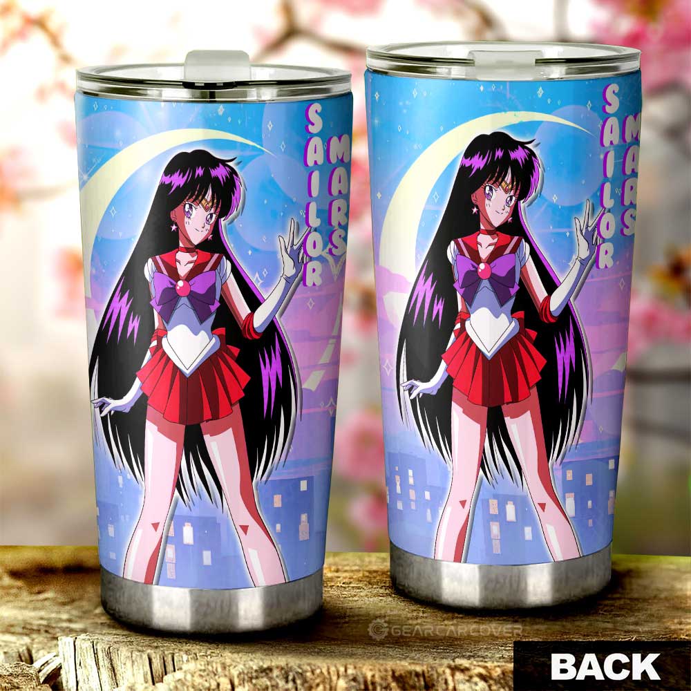 Sailor Mars Tumbler Cup Custom Sailor Moon Anime For Car Decoration - Gearcarcover - 3