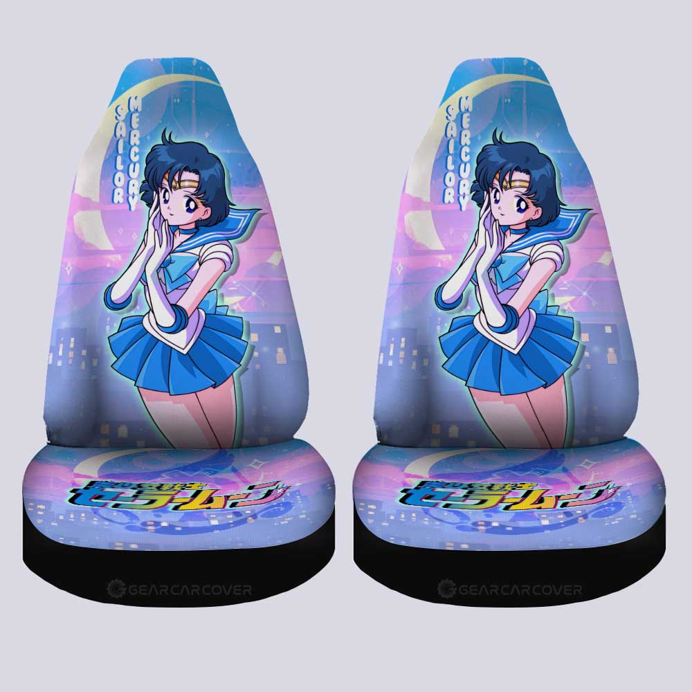 Sailor Mercury Car Seat Covers Custom Sailor Moon Anime For Car Decoration - Gearcarcover - 4
