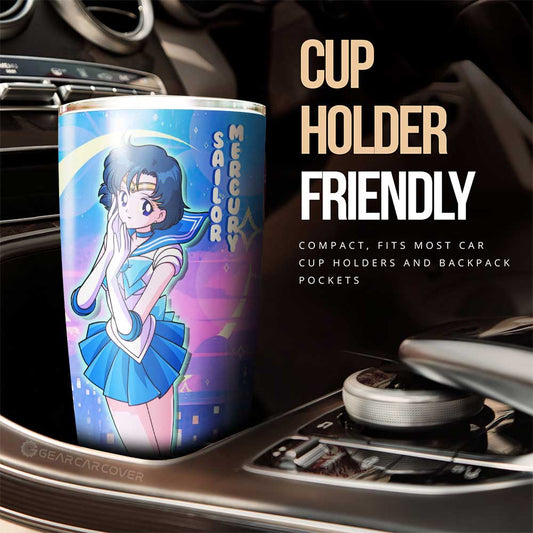 Sailor Mercury Tumbler Cup Custom Sailor Moon Anime For Car Decoration - Gearcarcover - 2