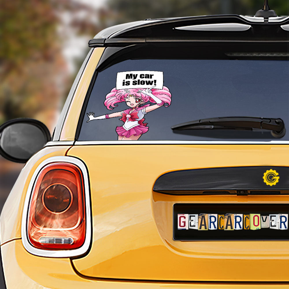 Sailor Moon Sailor Chibi Moon Car Sticker Custom My Car Is Slow Funny - Gearcarcover - 1