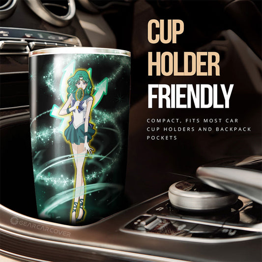 Sailor Neptune Tumbler Cup Custom Sailor Moon Anime Car Interior Accessories - Gearcarcover - 2