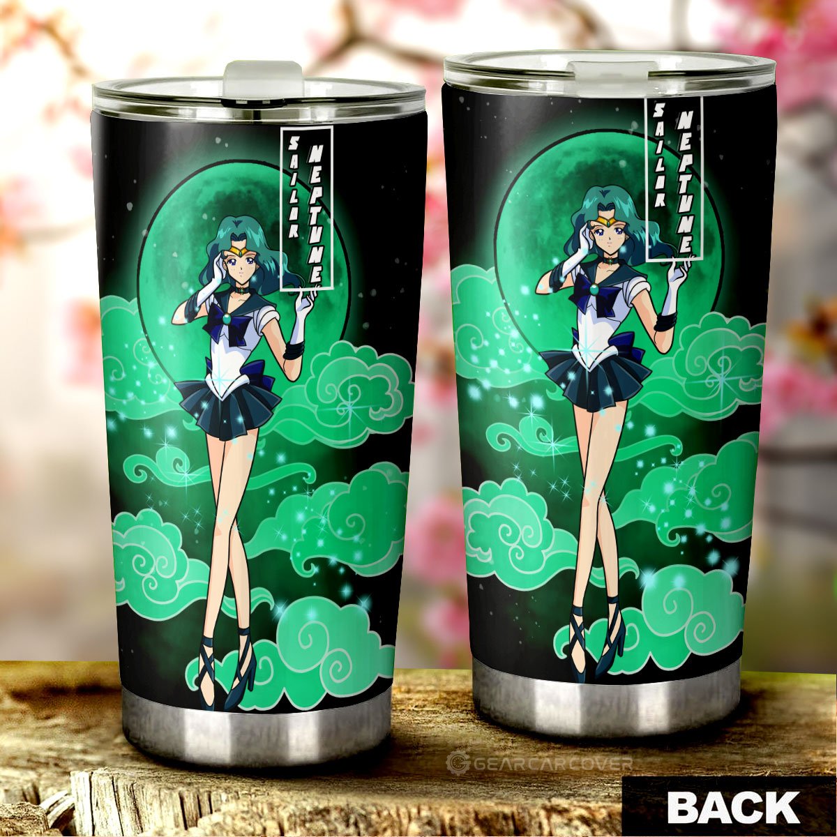 Sailor Neptune Tumbler Cup Custom Sailor Moon Anime Car Interior Accessories - Gearcarcover - 3