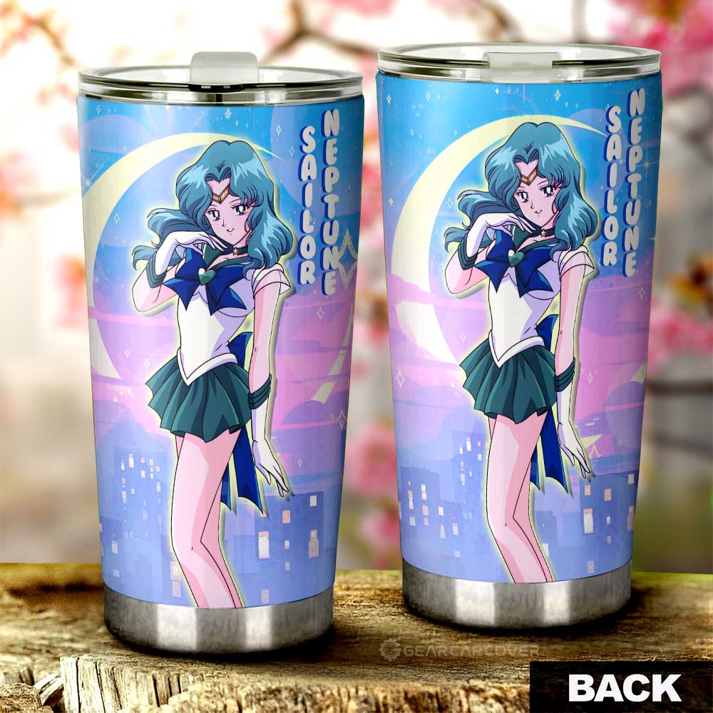 Sailor Neptune Tumbler Cup Custom Sailor Moon Anime For Car Decoration - Gearcarcover - 3