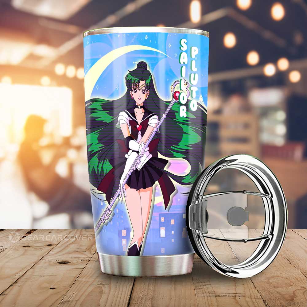 Sailor Pluto Tumbler Cup Custom Sailor Moon Anime For Car Decoration - Gearcarcover - 1
