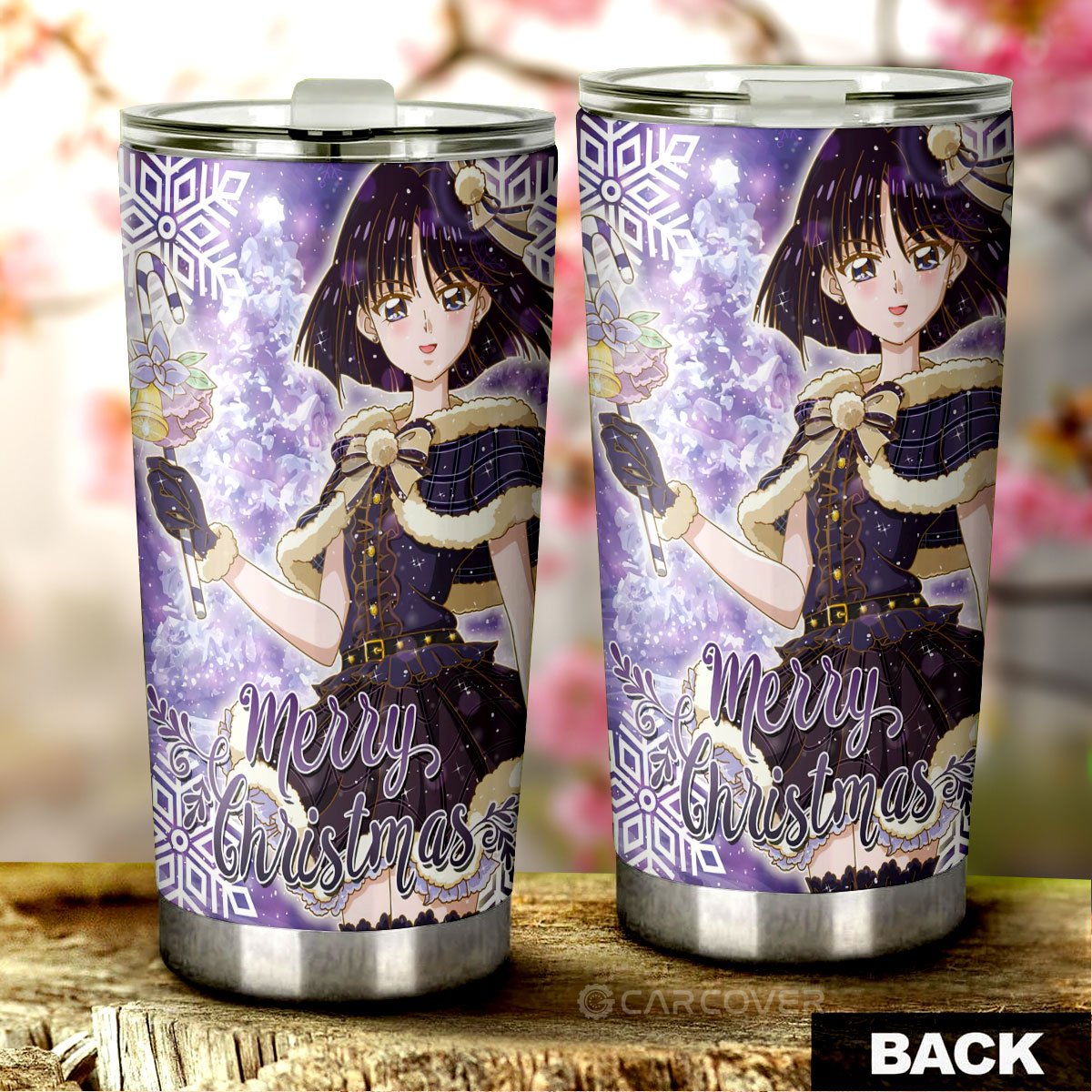 Sailor Saturn Tumbler Cup Custom Sailor Moon Anime Car Accessories Merry Christmas - Gearcarcover - 3