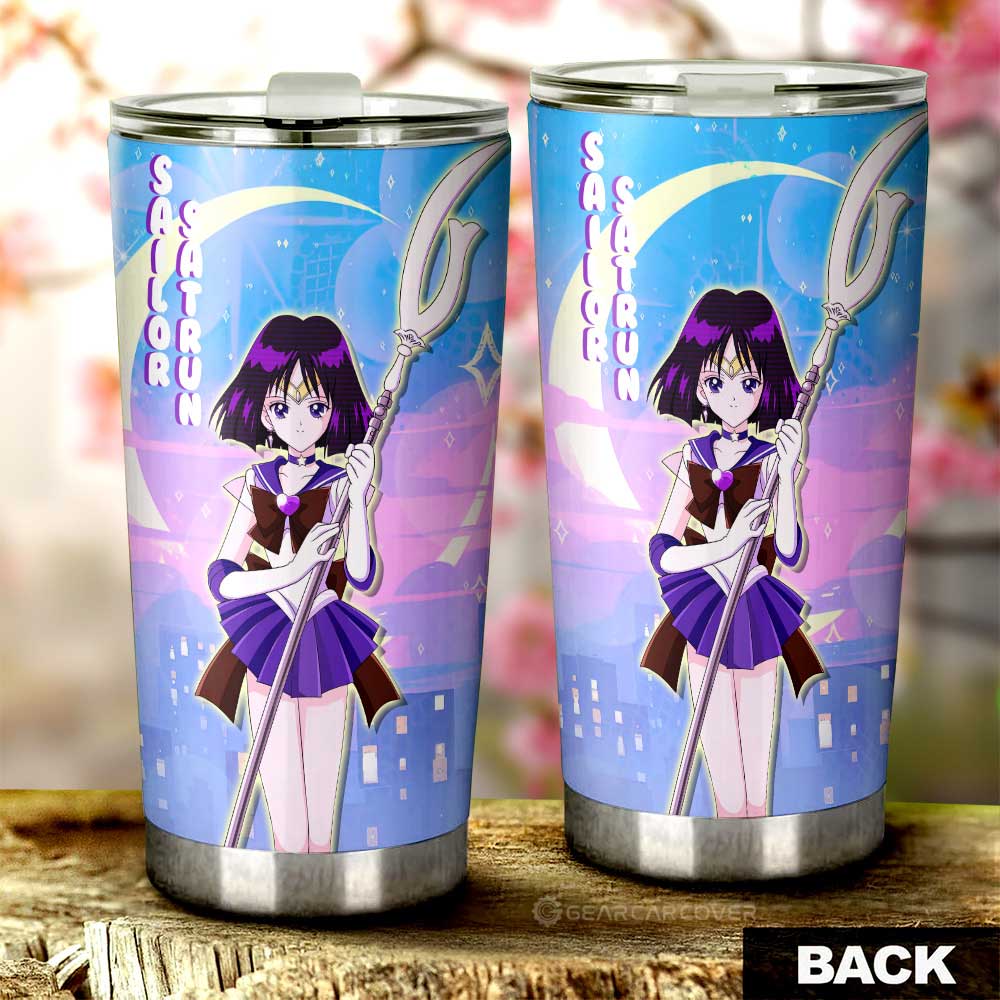 Sailor Saturn Tumbler Cup Custom Sailor Moon Anime Car Interior Accessories - Gearcarcover - 3
