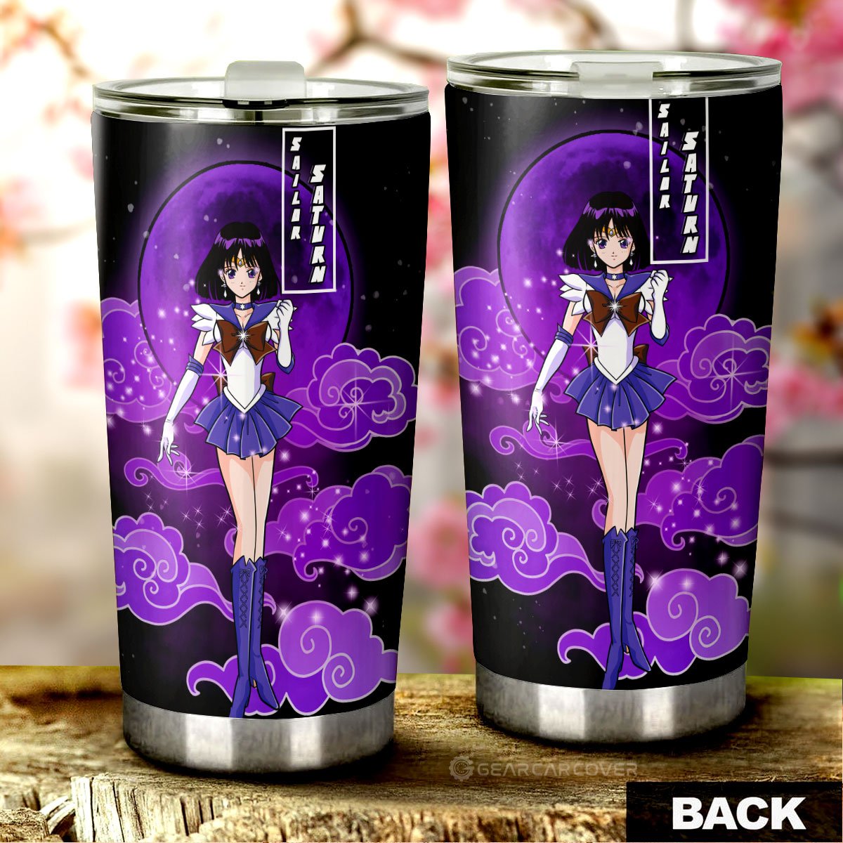 Sailor Saturn Tumbler Cup Custom Sailor Moon Anime Car Interior Accessories - Gearcarcover - 3