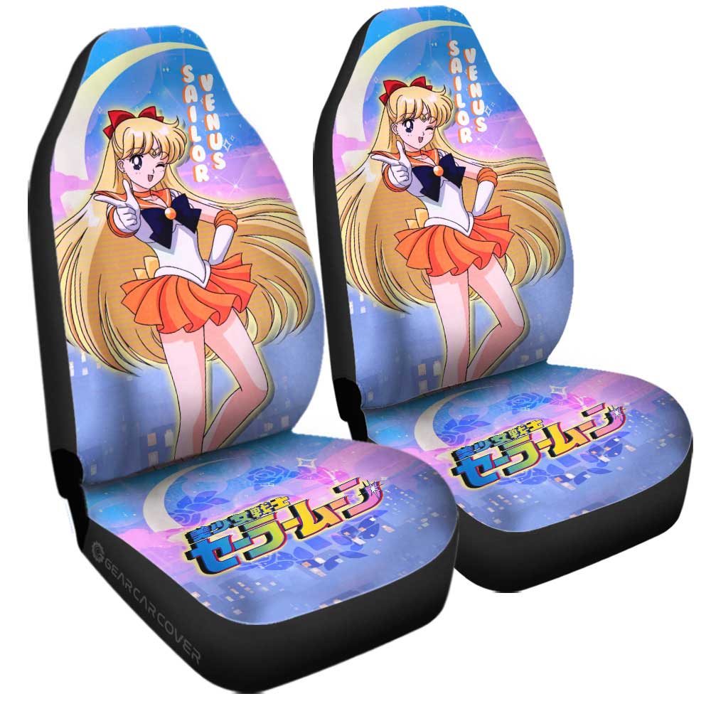 Sailor Venus Car Seat Covers Custom Sailor Moon Anime For Car Decoration - Gearcarcover - 3