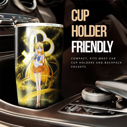 Sailor Venus Tumbler Cup Custom Sailor Moon Anime Car Interior Accessories - Gearcarcover - 2