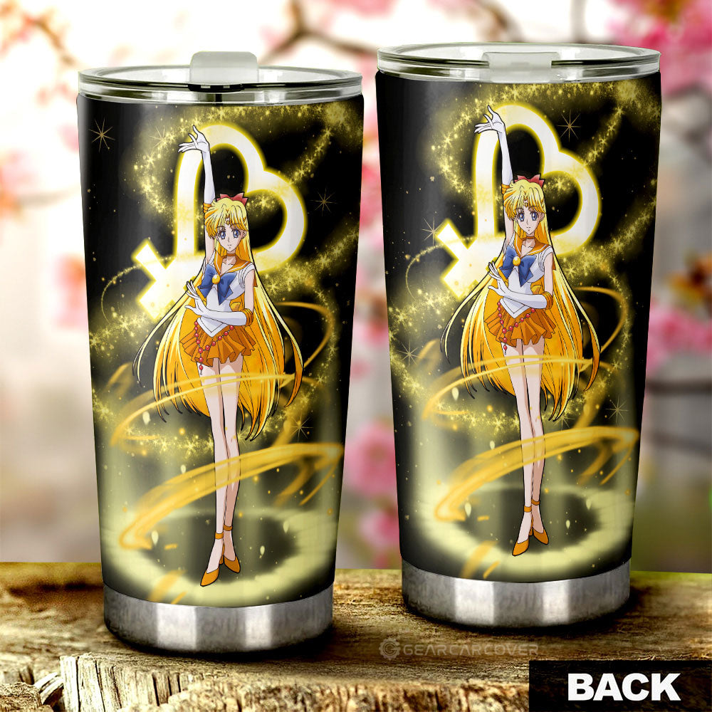Sailor Venus Tumbler Cup Custom Sailor Moon Anime Car Interior Accessories - Gearcarcover - 3